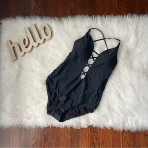 BECCA by Rebecca Virtue Black One Piece Swimsuit NWOT